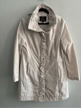 Rainforest Women's Cream Lightweight Trench Coat Packable Travel Sz XL